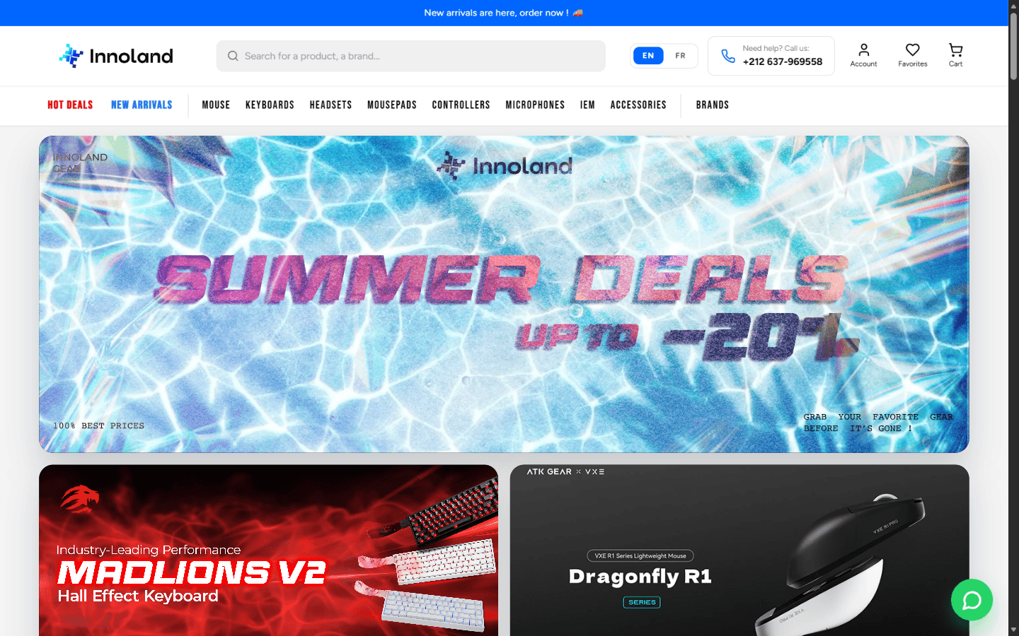 Innoland gaming e-commerce brand and storefront campaign